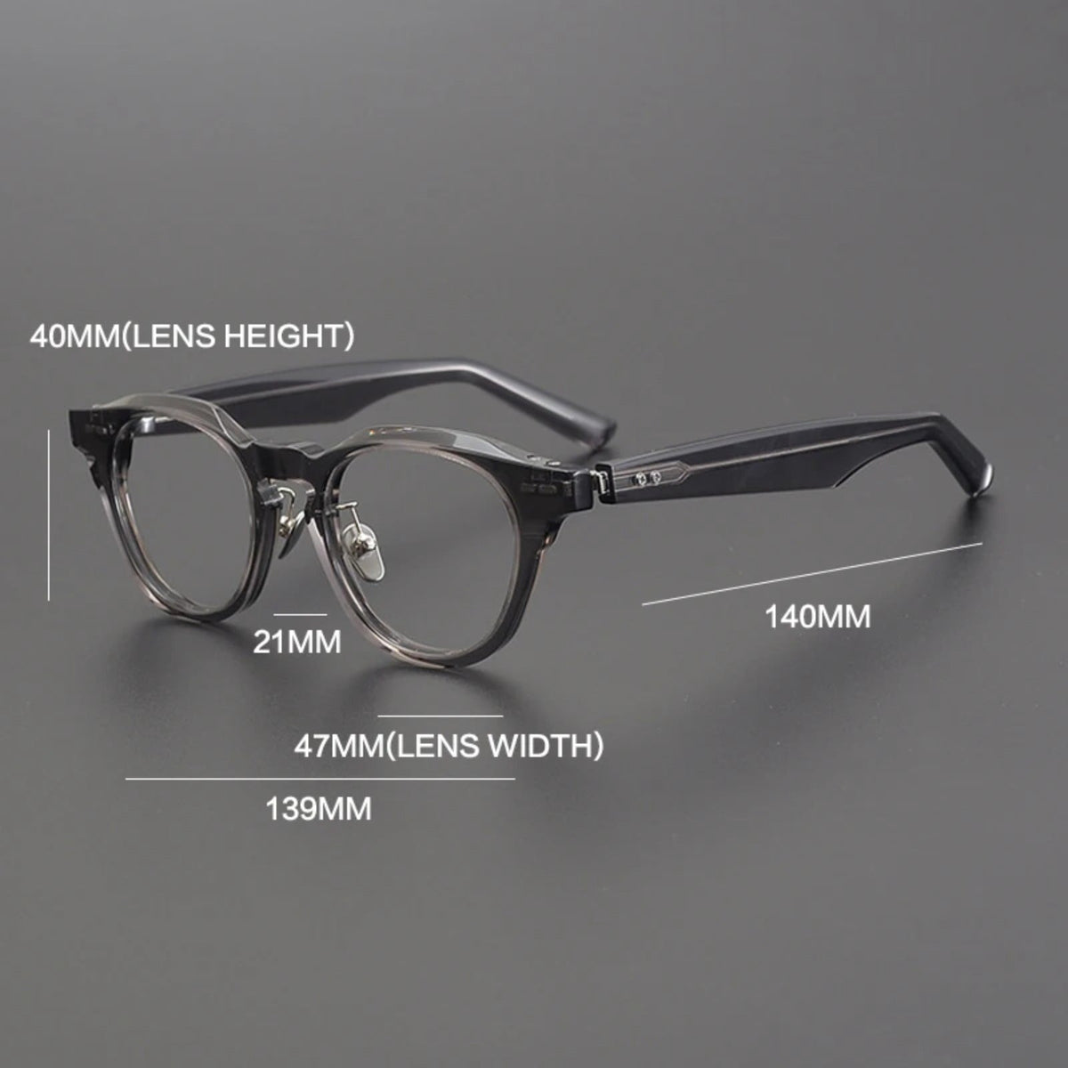 
Gafas de acetato japonés estilo panto con puente de cerradura - Imagen 6