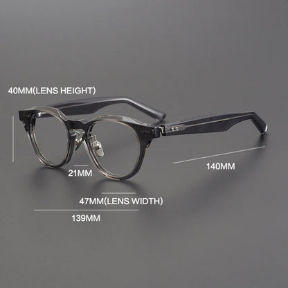 
Gafas de acetato japonés estilo panto con puente de cerradura - Imagen 6