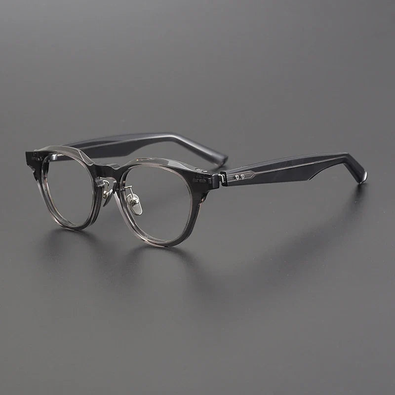 
Gafas de acetato japonés estilo panto con puente de cerradura