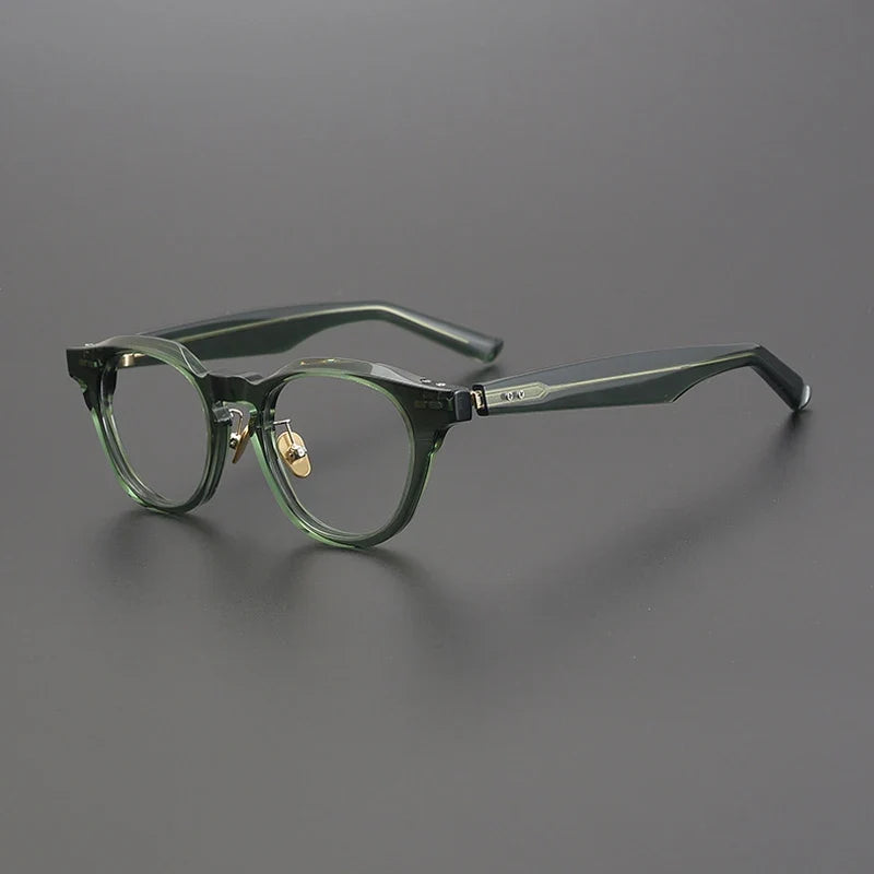 
Gafas de acetato japonés estilo panto con puente de cerradura