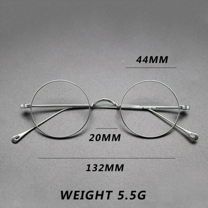 
Gafas redondas de titanio de tamaño pequeño - Imagen 9