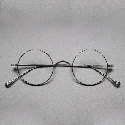 
Gafas redondas de titanio de tamaño pequeño - Imagen 2