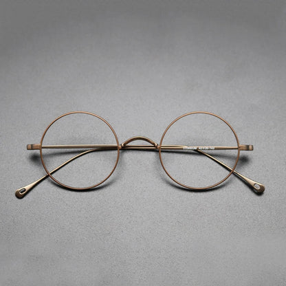 
Gafas redondas de titanio de tamaño pequeño - Imagen 3