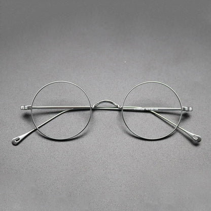 
Gafas redondas de titanio de tamaño pequeño - Imagen 4
