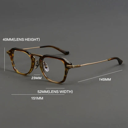 
Gafas cuadradas extragrandes de titanio y acetato - Imagen 6