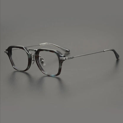 
Gafas cuadradas extragrandes de titanio y acetato