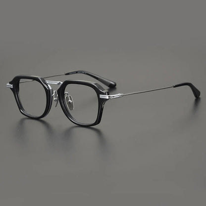 
Gafas cuadradas extragrandes de titanio y acetato - Imagen 2
