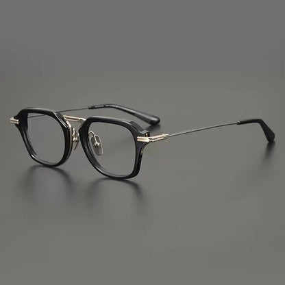 
Gafas cuadradas extragrandes de titanio y acetato - Imagen 3