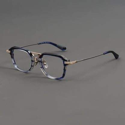 
Gafas cuadradas extragrandes de titanio y acetato - Imagen 5