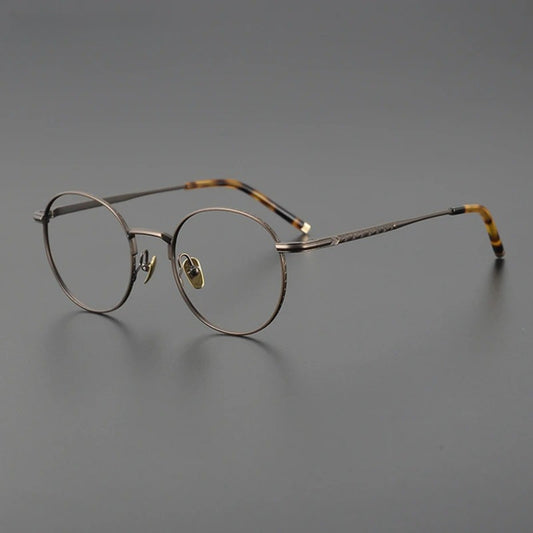 Gafas redondas de titanio