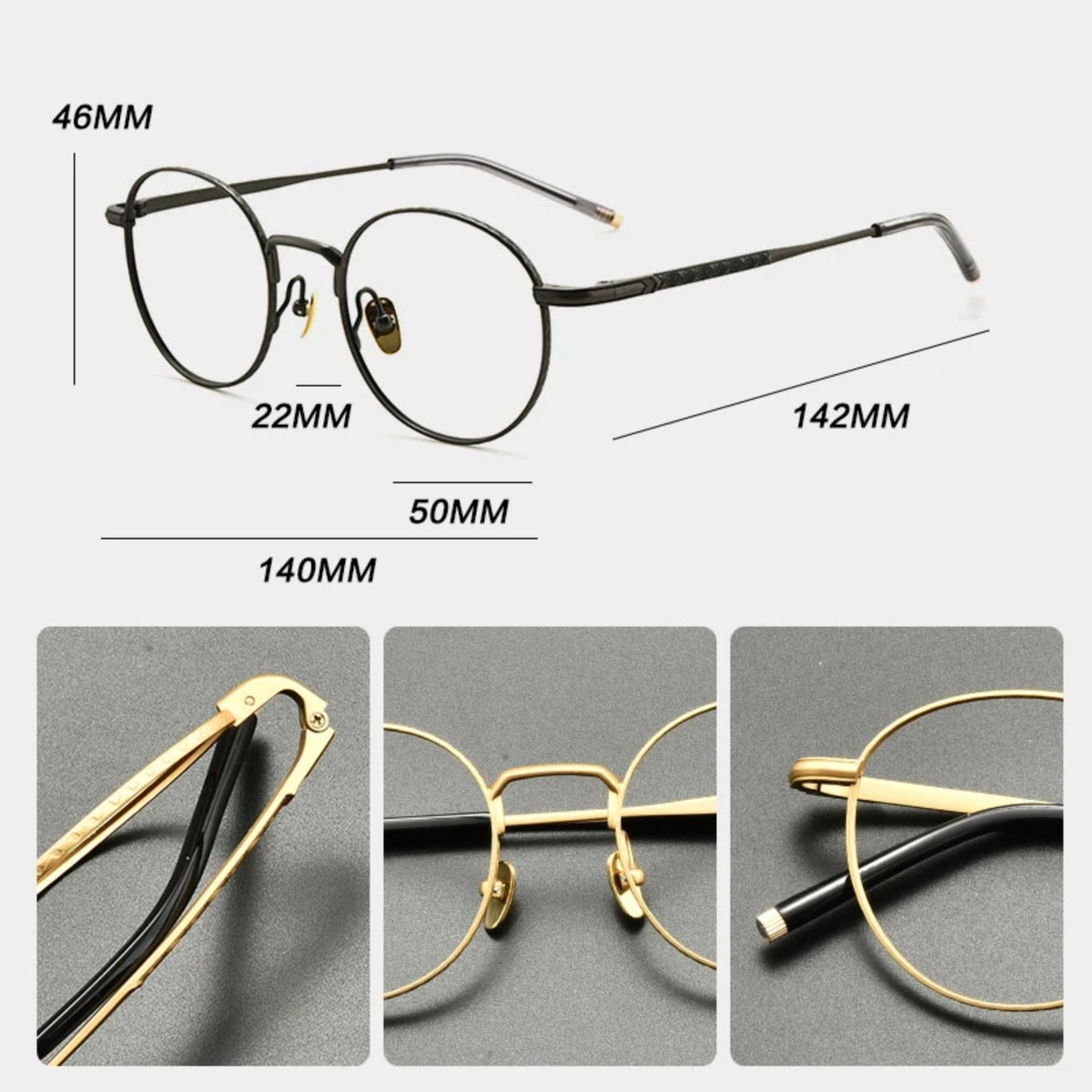 
Gafas redondas de titanio - Imagen 6