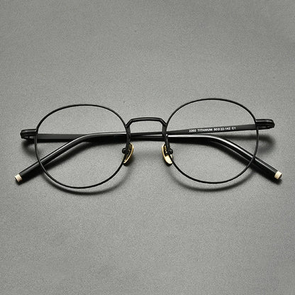 
Gafas redondas de titanio