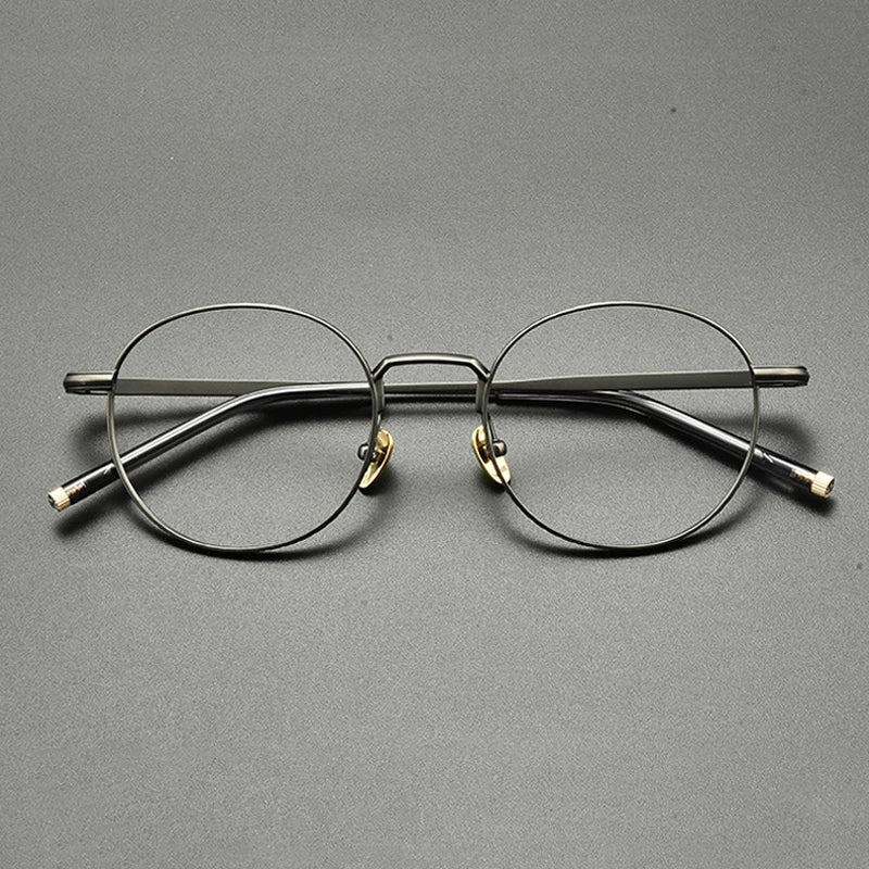 
Gafas redondas de titanio - Gris metálico