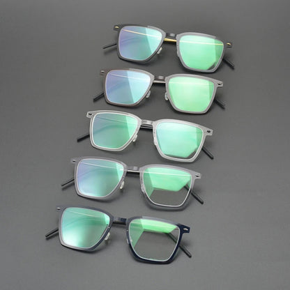 
Gafas cuadradas de titanio transparente - Imagen 6