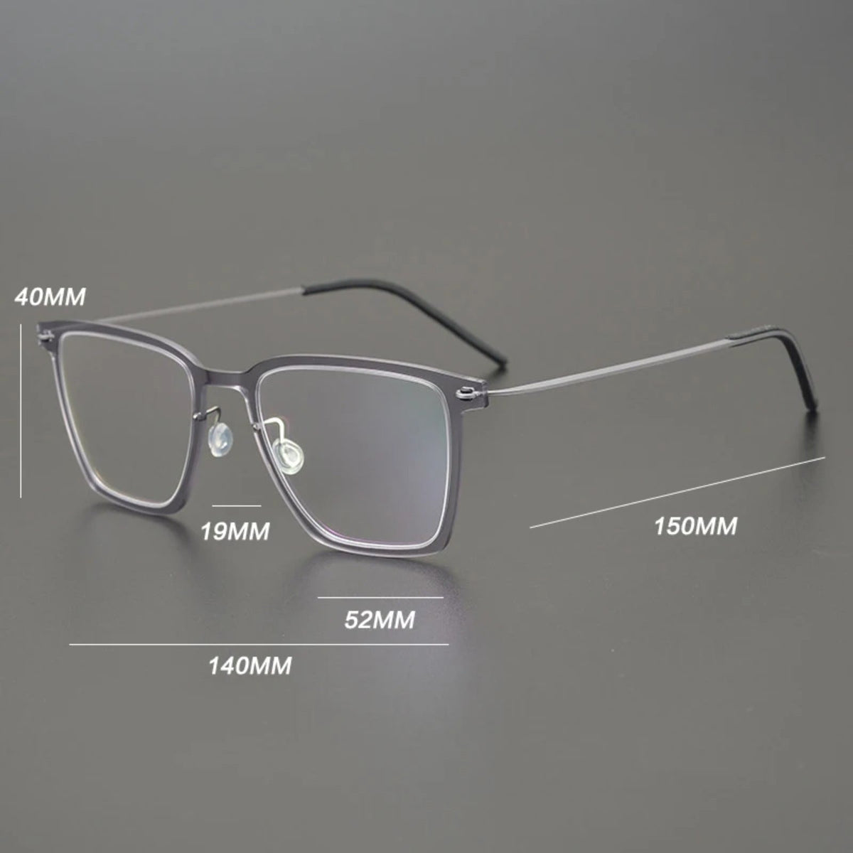 
Gafas cuadradas de titanio transparente - Imagen 7