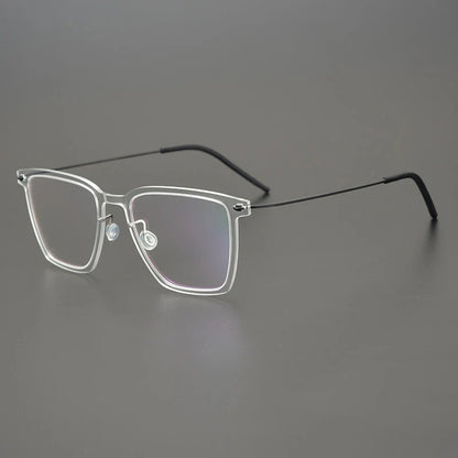 
Gafas cuadradas de titanio transparente - Imagen 2