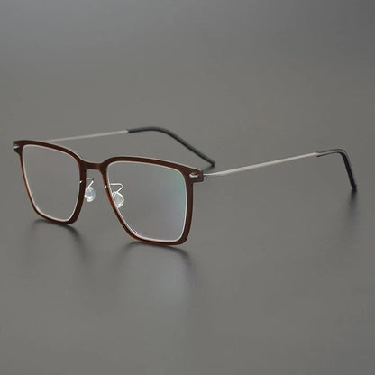 
Gafas cuadradas de titanio transparente - Imagen 3