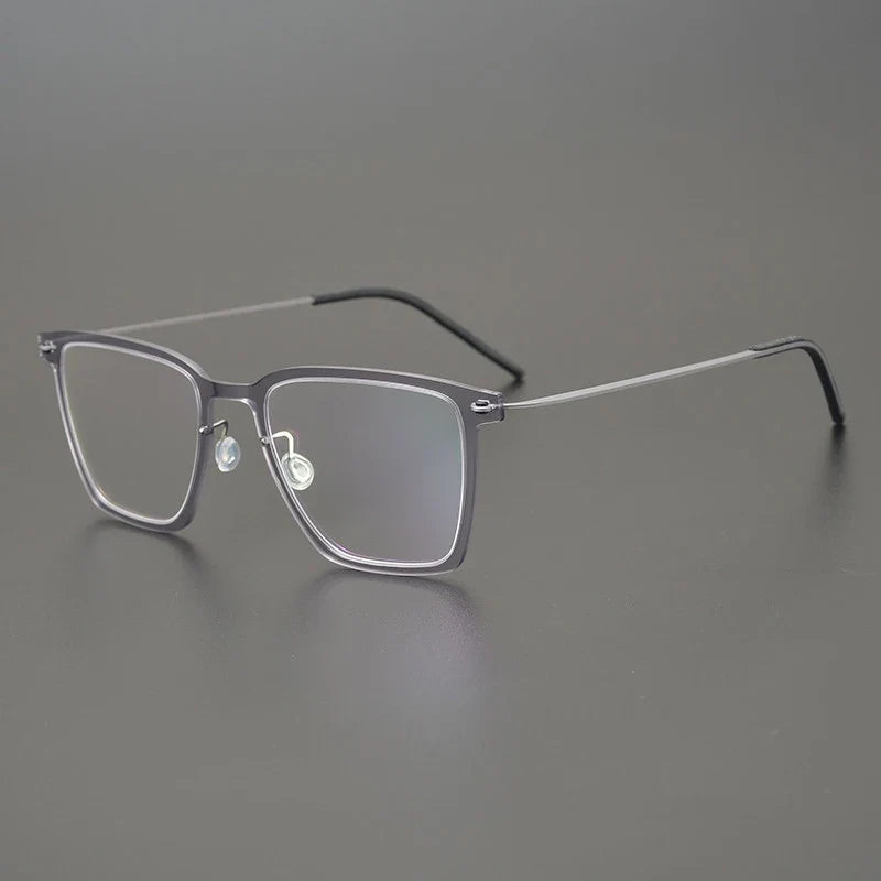
Gafas cuadradas de titanio transparente