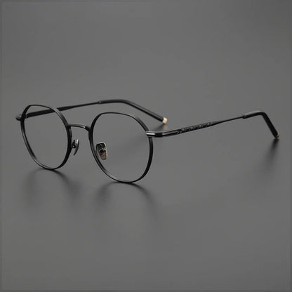 
Gafas redondas de titanio japonés - Imagen 2