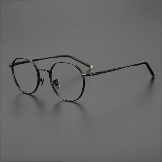 Gafas redondas de titanio japonés