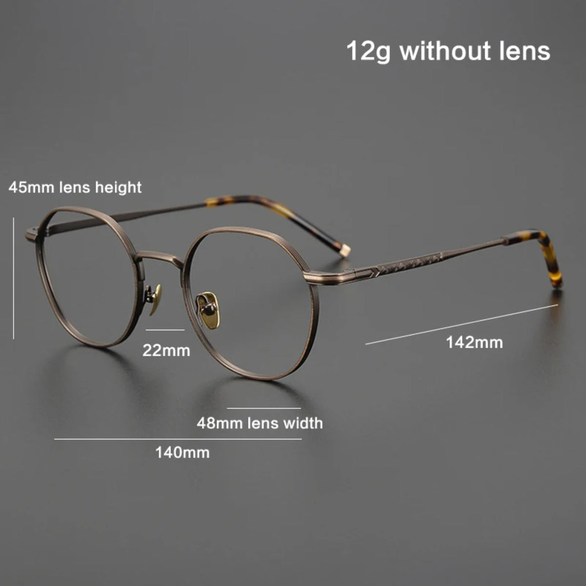 
Gafas redondas de titanio japonés