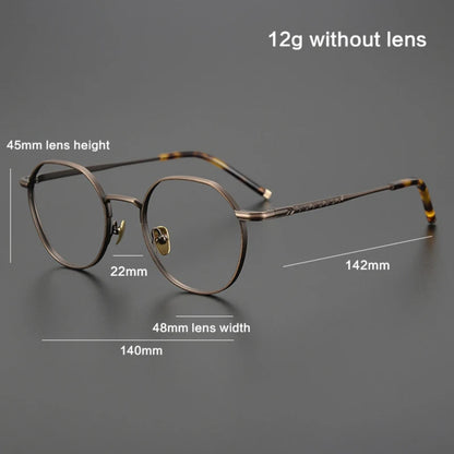 
Gafas redondas de titanio japonés - Imagen 3