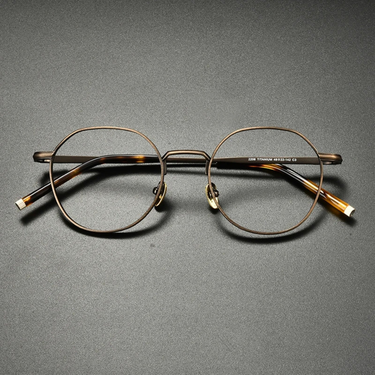 
Gafas redondas de titanio japonés - Imagen 4