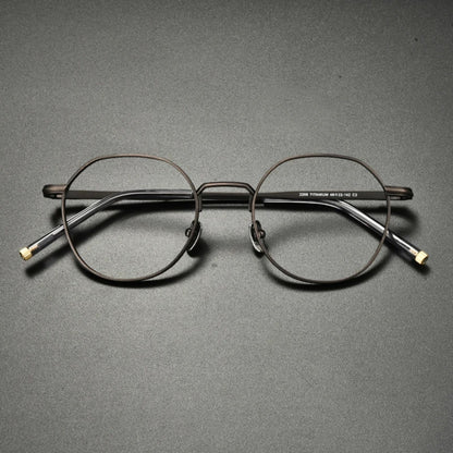 
Gafas redondas de titanio japonés - Imagen 5