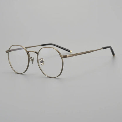 
Gafas redondas de titanio japonés