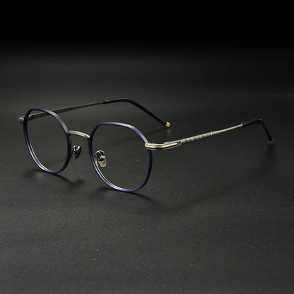 
Gafas redondas de titanio japonés - Imagen 7