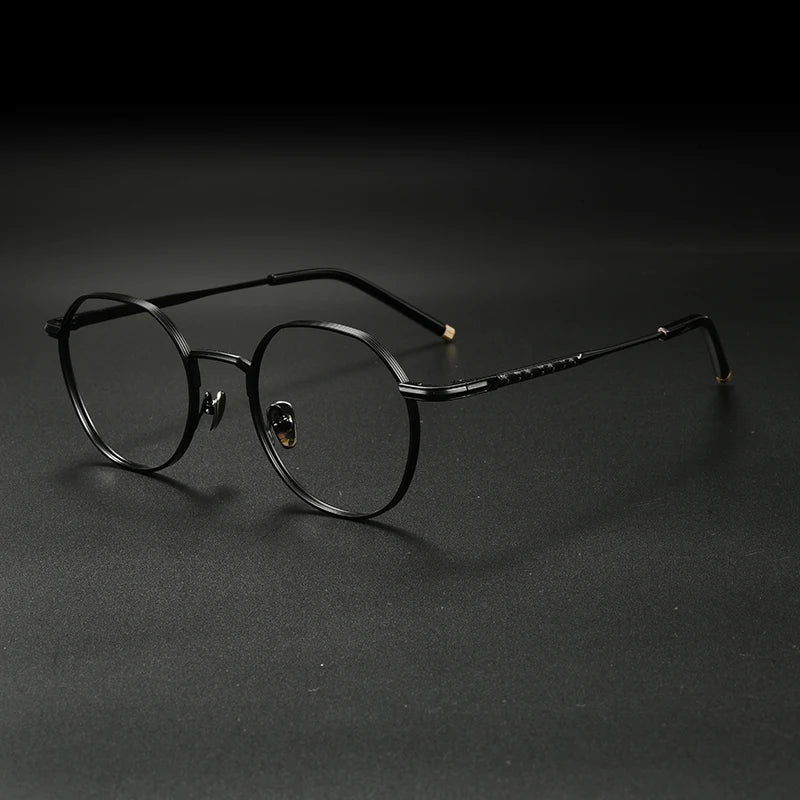 
Gafas redondas de titanio japonés