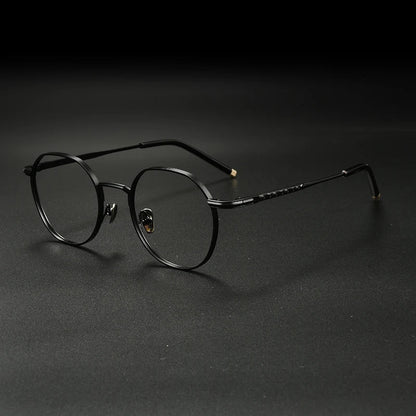 
Gafas redondas de titanio japonés - Imagen 8