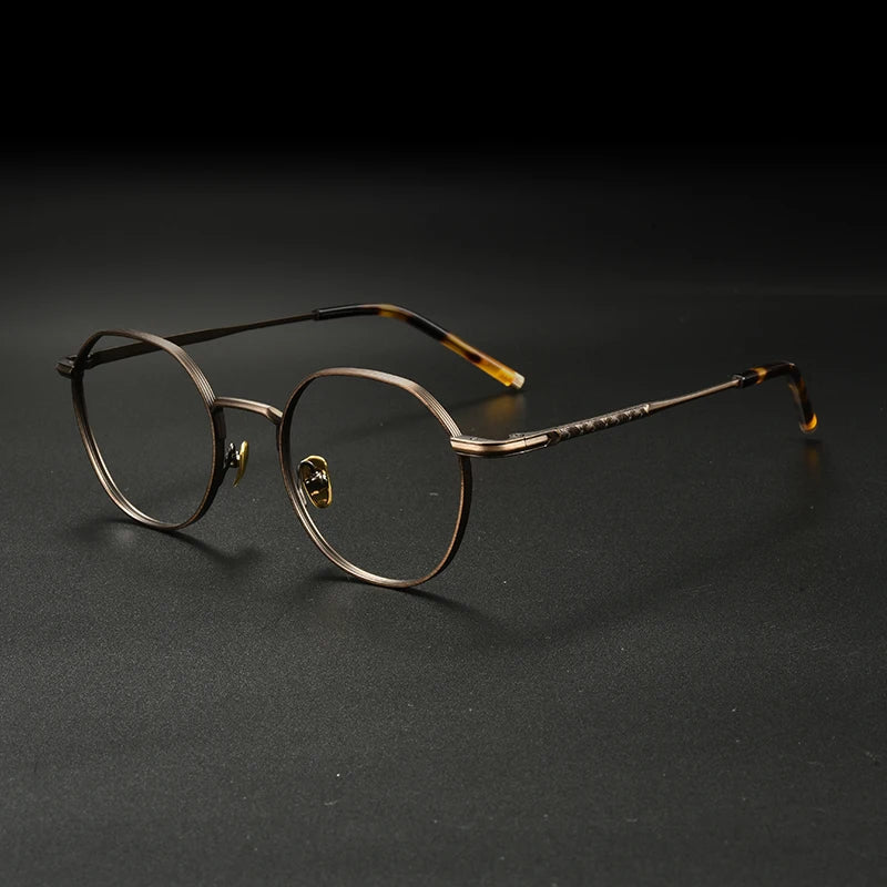 
Gafas redondas de titanio japonés - Carey