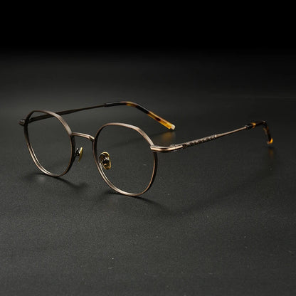 
Gafas redondas de titanio japonés - Imagen 9