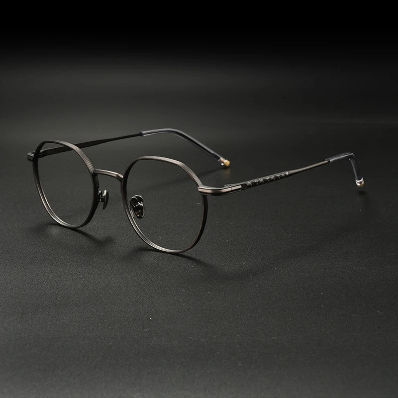 
Gafas redondas de titanio japonés