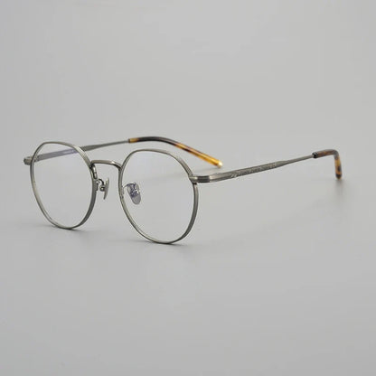 
Gafas redondas de titanio japonés - Imagen 11
