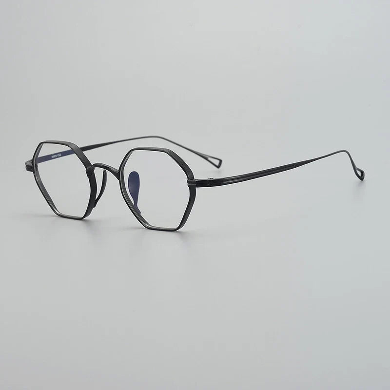 
Gafas redondas de titanio ultraligeras - Negro