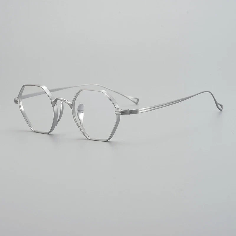 
Gafas redondas de titanio ultraligeras - plata