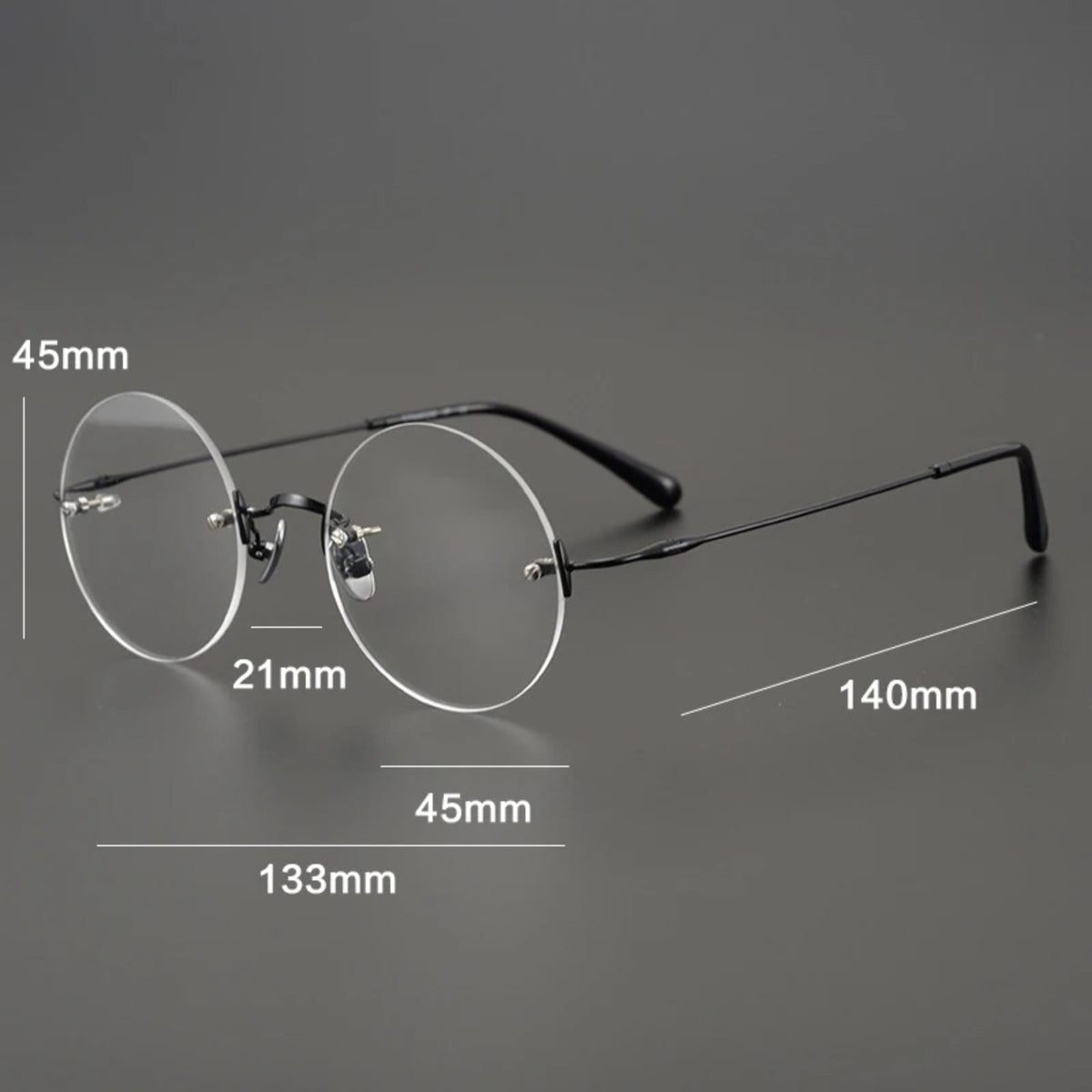 
Gafas redondas de titanio al aire - Imagen 5