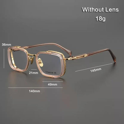 
Gafas cuadradas de cristal en acetato y titanio - Imagen 6