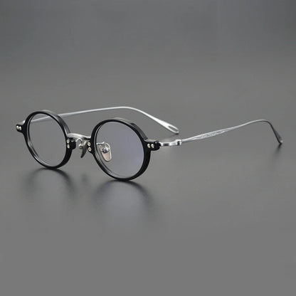 
Gafas redondas de acetato y titanio de tamaño pequeño - Imagen 2