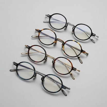 
Gafas redondas de acetato y titanio de tamaño pequeño - Imagen 7