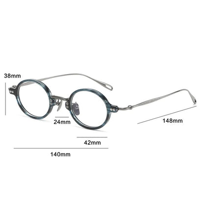 
Gafas redondas de acetato y titanio de tamaño pequeño - Imagen 6