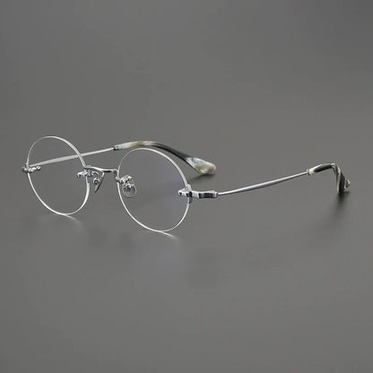 
Gafas redondas al aire de  titanio hechas a mano - Imagen 2