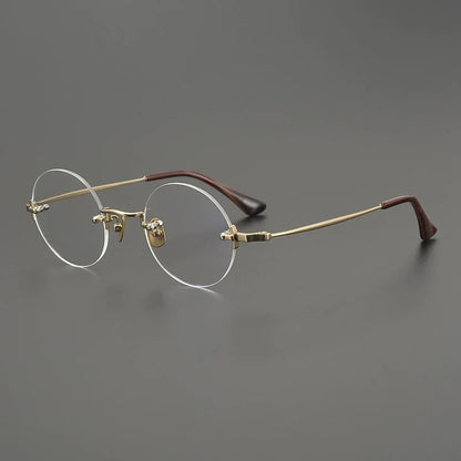 
Gafas redondas al aire de  titanio hechas a mano - Imagen 3
