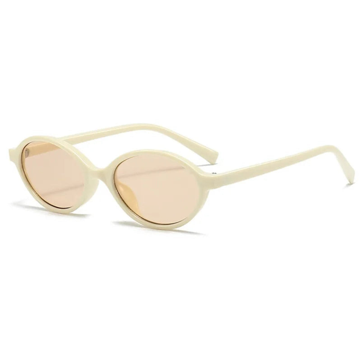
Gafas de sol ovaladas pequeñas de policarbonato con protección UV400 - Blanco lechoso