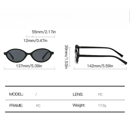 
Gafas de sol ovaladas pequeñas de policarbonato con protección UV400 - Imagen 13