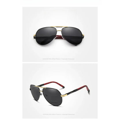 
Gafas de sol polarizadas de aluminio tipo piloto con protección UV400 - Imagen 7