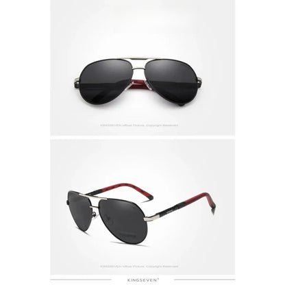 
Gafas de sol polarizadas de aluminio tipo piloto con protección UV400 - Imagen 8