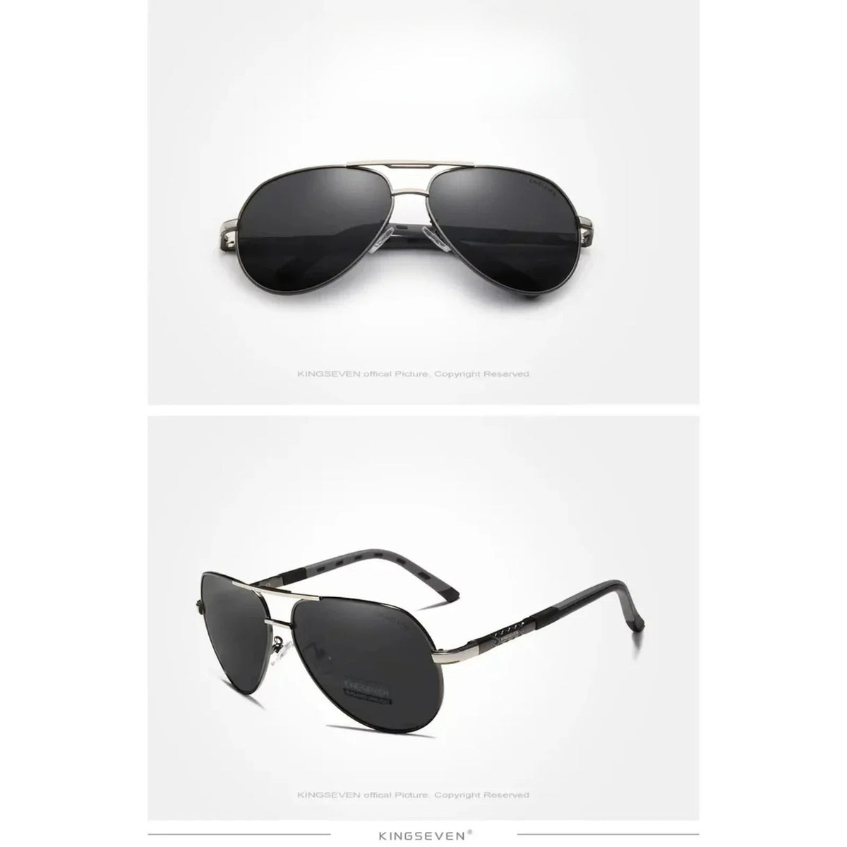 
Gafas de sol polarizadas de aluminio tipo piloto con protección UV400